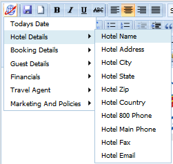 Merge Fields Menu